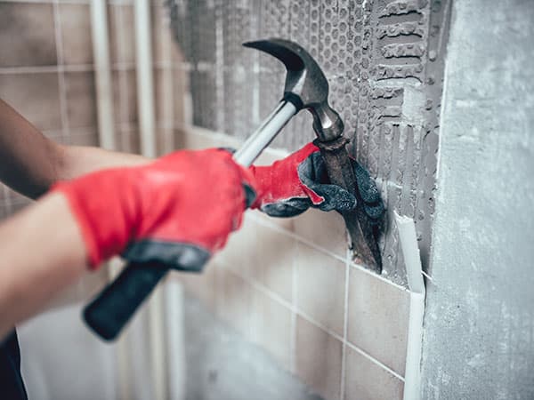 Woman renovation kitchen
